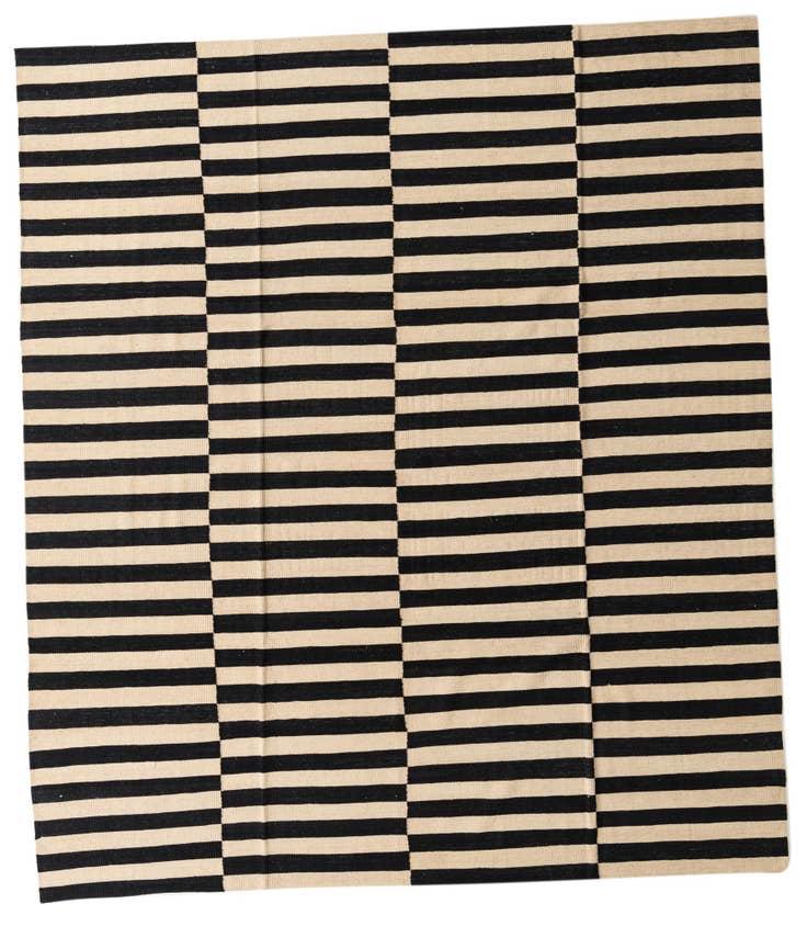 Detail image of 8' 8 x 9' 8 Hand Woven Kilim Modern Wool Rug
