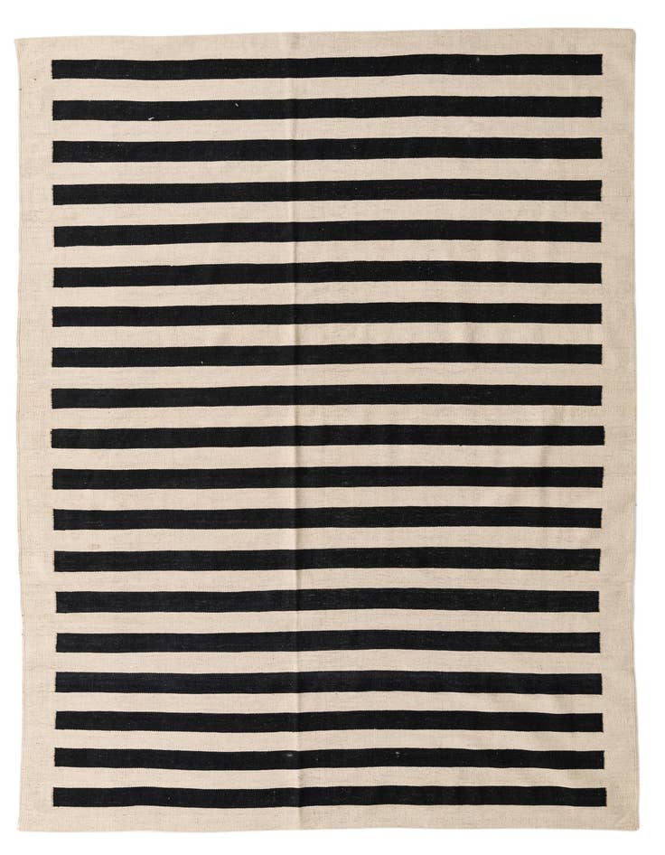 Detail image of 6' 8 x 9' 7 Hand Woven Kilim Modern Wool Rug