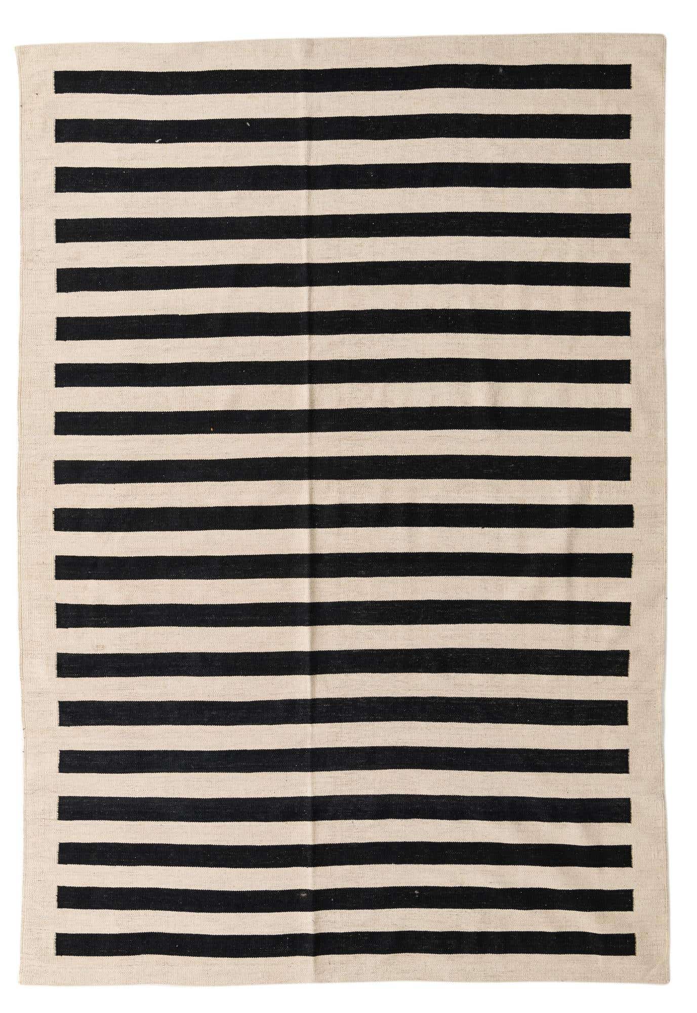 6' 8 x 9' 7 Hand Woven Kilim Modern Wool Rug
