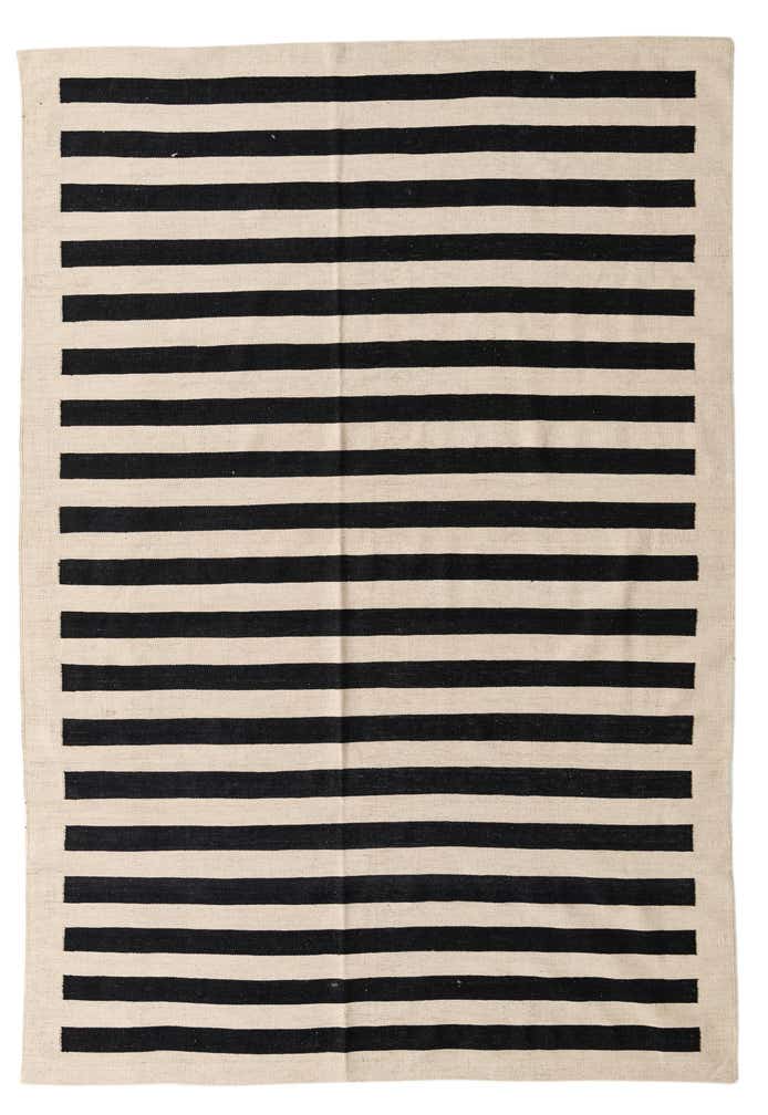 6' 8 x 9' 7 Hand Woven Kilim Modern Wool Rug