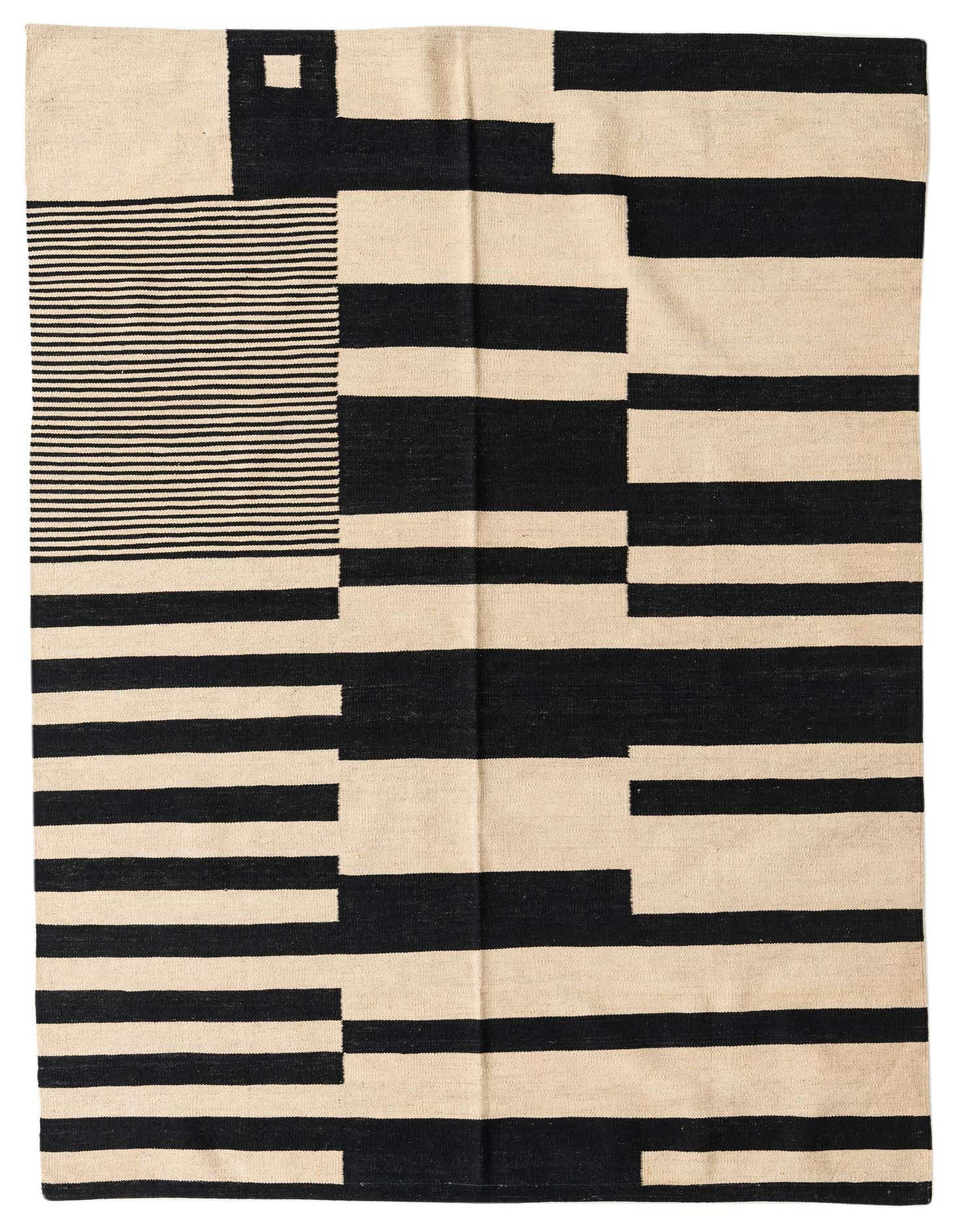 5' 7 x 7' 9 Hand Woven Kilim Modern Wool Rug
