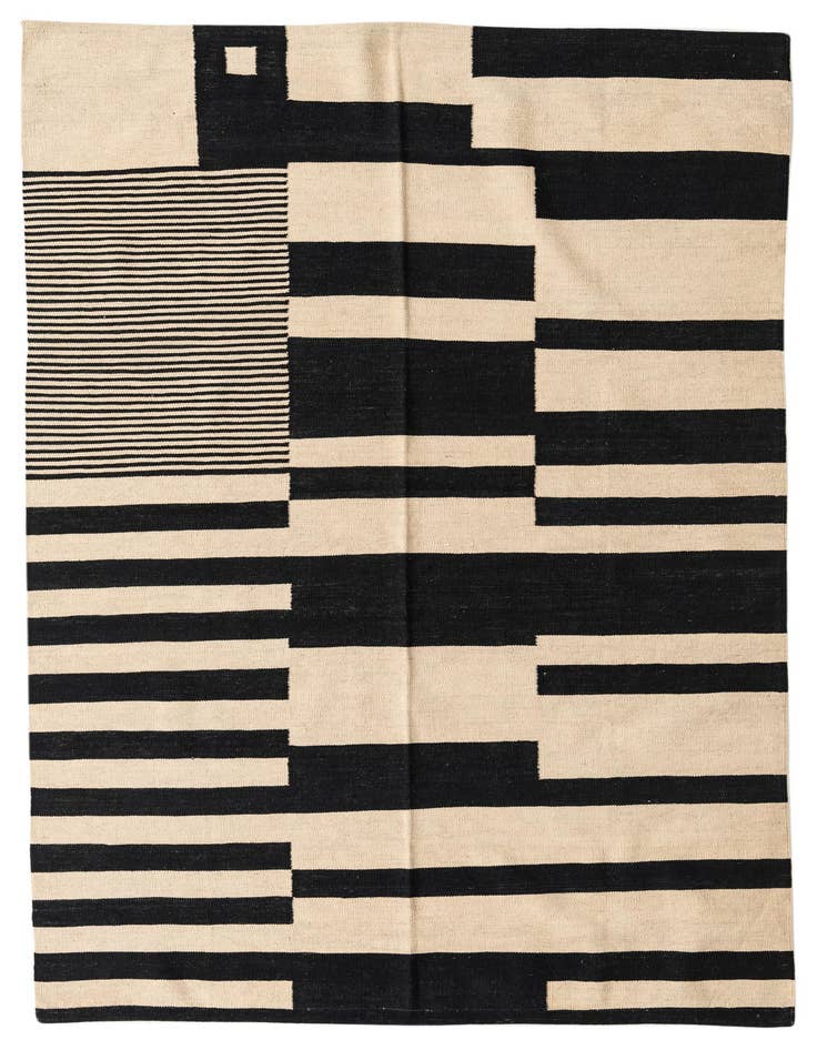 Detail image of 5' 7 x 7' 9 Hand Woven Kilim Modern Wool Rug