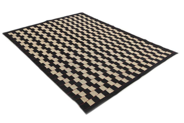 Detail image of 5' 7 x 7' 4 Hand Woven Kilim Modern Wool Rug