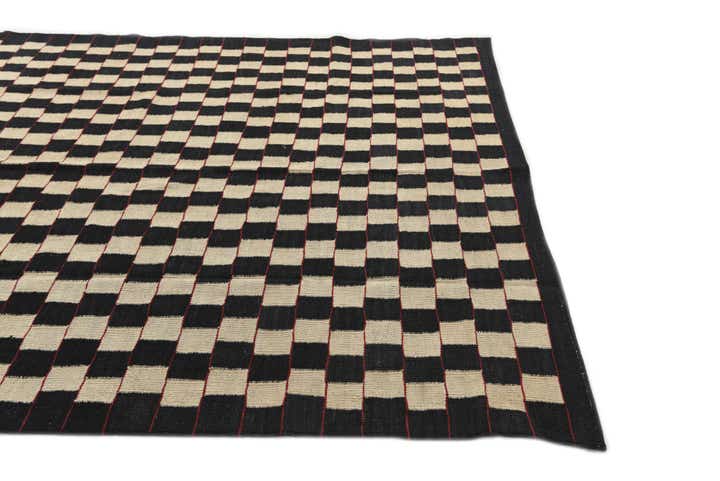 5' 7 x 7' 4 Hand Woven Kilim Modern Wool Rug