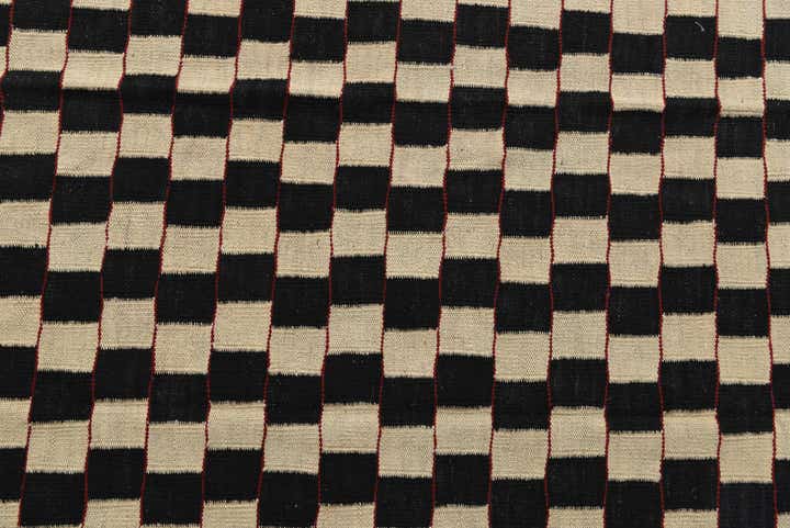 5' 7 x 7' 4 Hand Woven Kilim Modern Wool Rug
