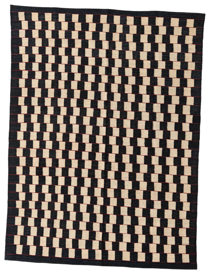 Detail image of 5' 7 x 7' 4 Hand Woven Kilim Modern Wool Rug