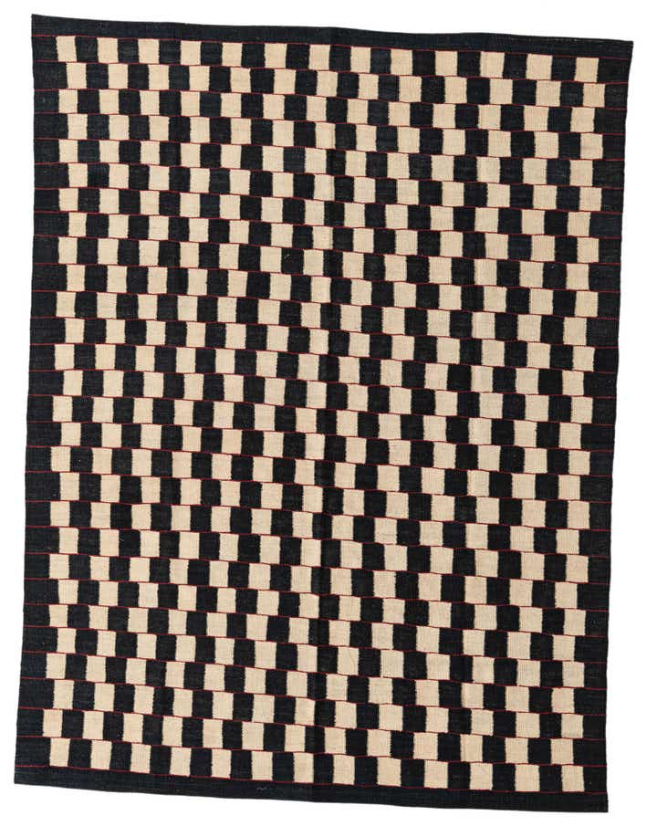 5' 7 x 7' 4 Hand Woven Kilim Modern Wool Rug