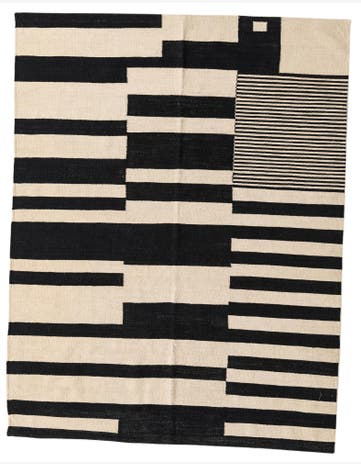 5' 2 x 6' 7 Hand Woven Kilim Modern Wool Rug