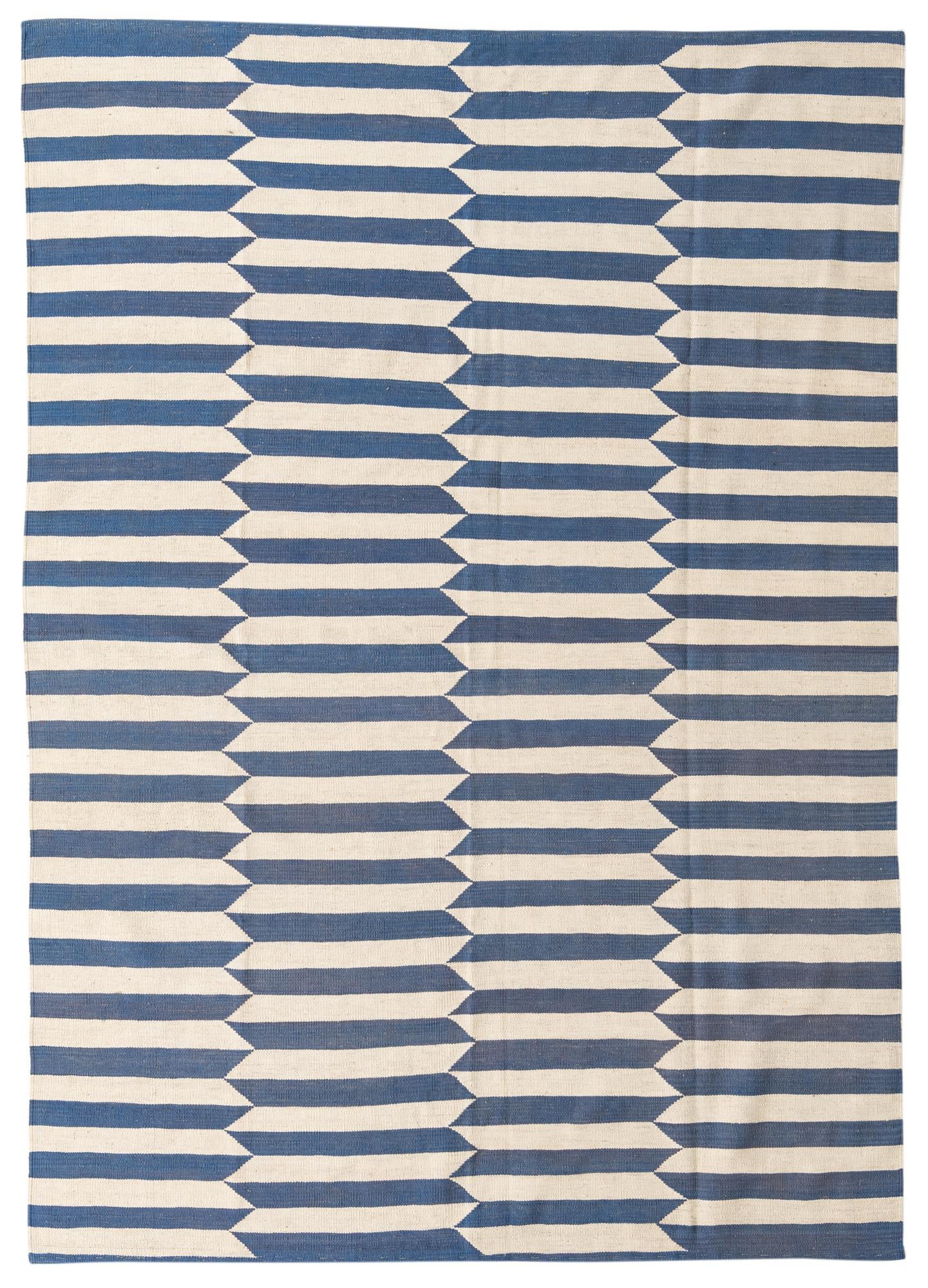 6' 8 x 9' 5 Hand Woven Kilim Modern Wool Rug