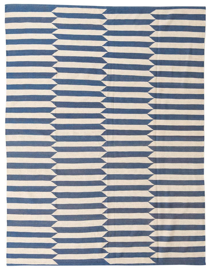 Detail image of 6' 8 x 9' 5 Hand Woven Kilim Modern Wool Rug