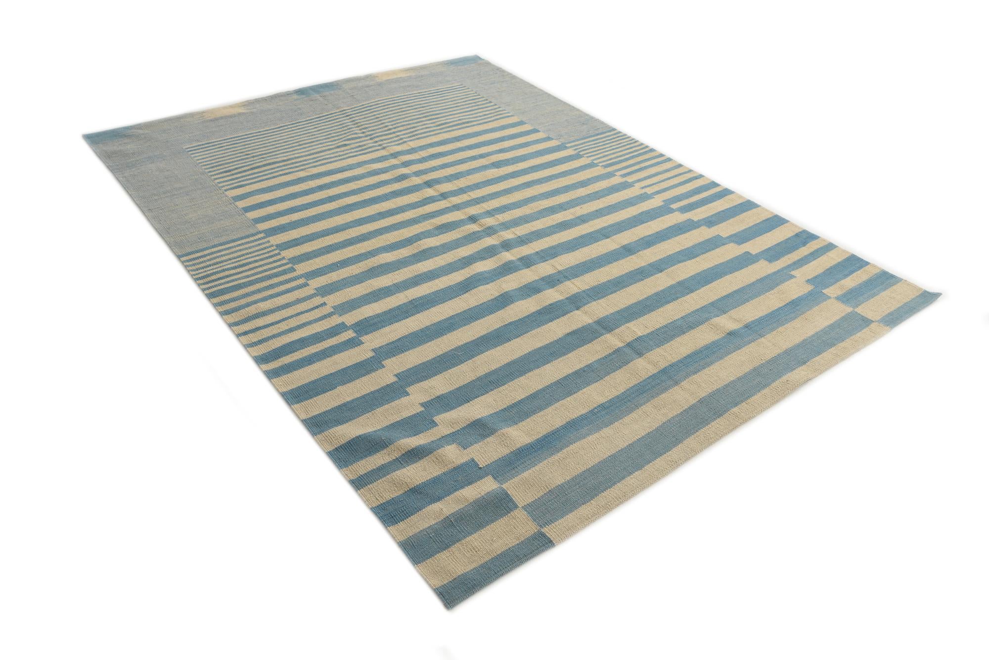 5' 8 x 7' 7 Hand Woven Kilim Modern Wool Rug