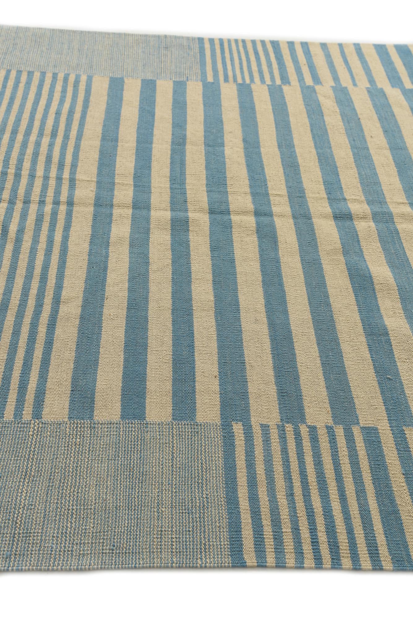 5' 8 x 7' 7 Hand Woven Kilim Modern Wool Rug