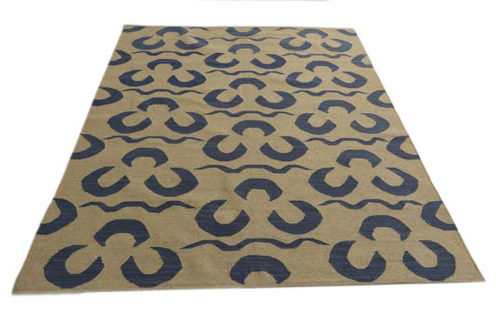 5' x 6' 5 Hand Woven Kilim Modern Wool Rug