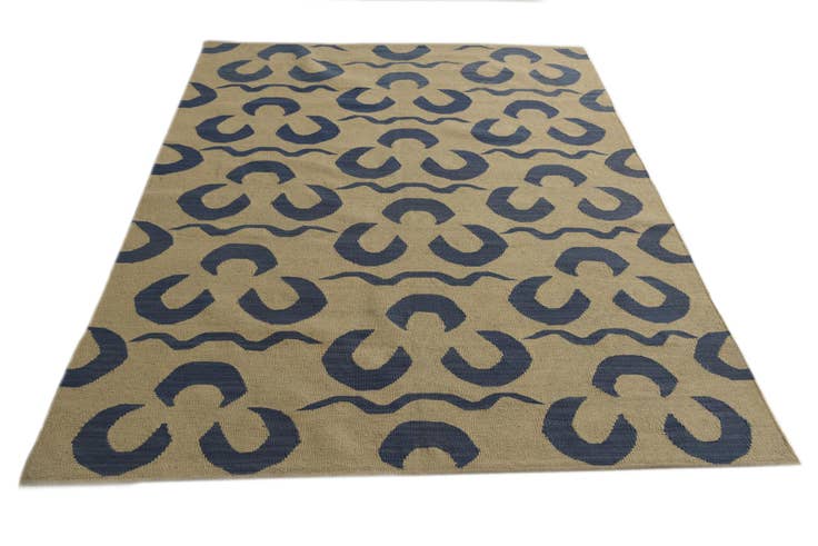 Detail image of 5' x 6' 5 Hand Woven Kilim Modern Wool Rug