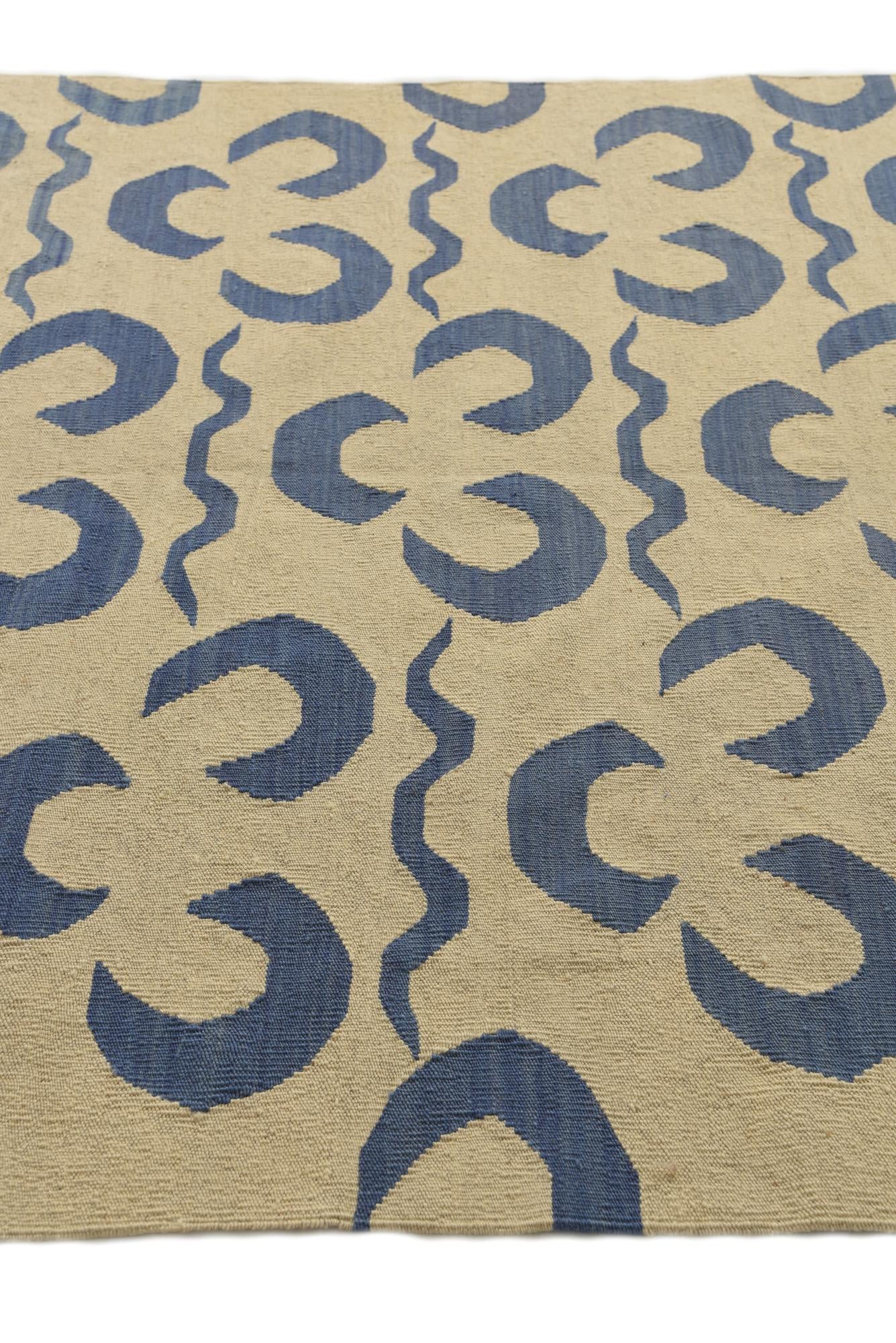 5' x 6' 5 Hand Woven Kilim Modern Wool Rug