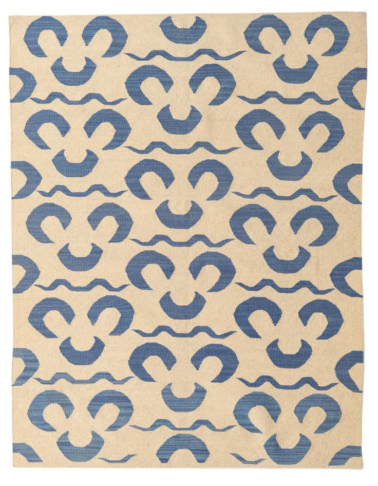 Detail image of 5' x 6' 5 Hand Woven Kilim Modern Wool Rug