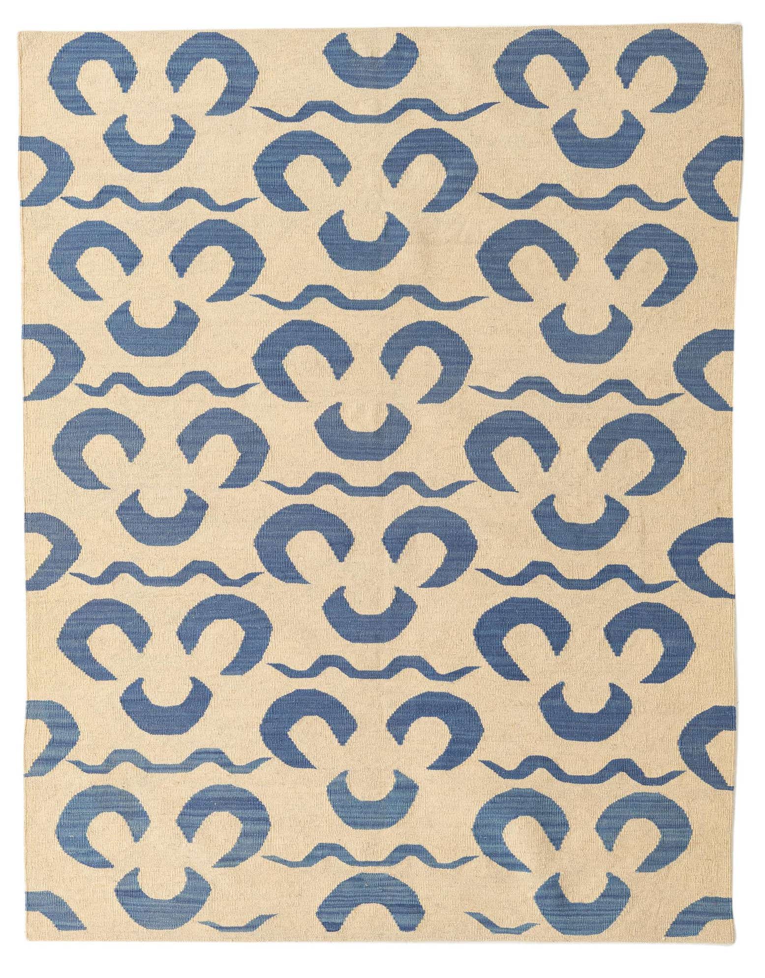 5' x 6' 5 Hand Woven Kilim Modern Wool Rug