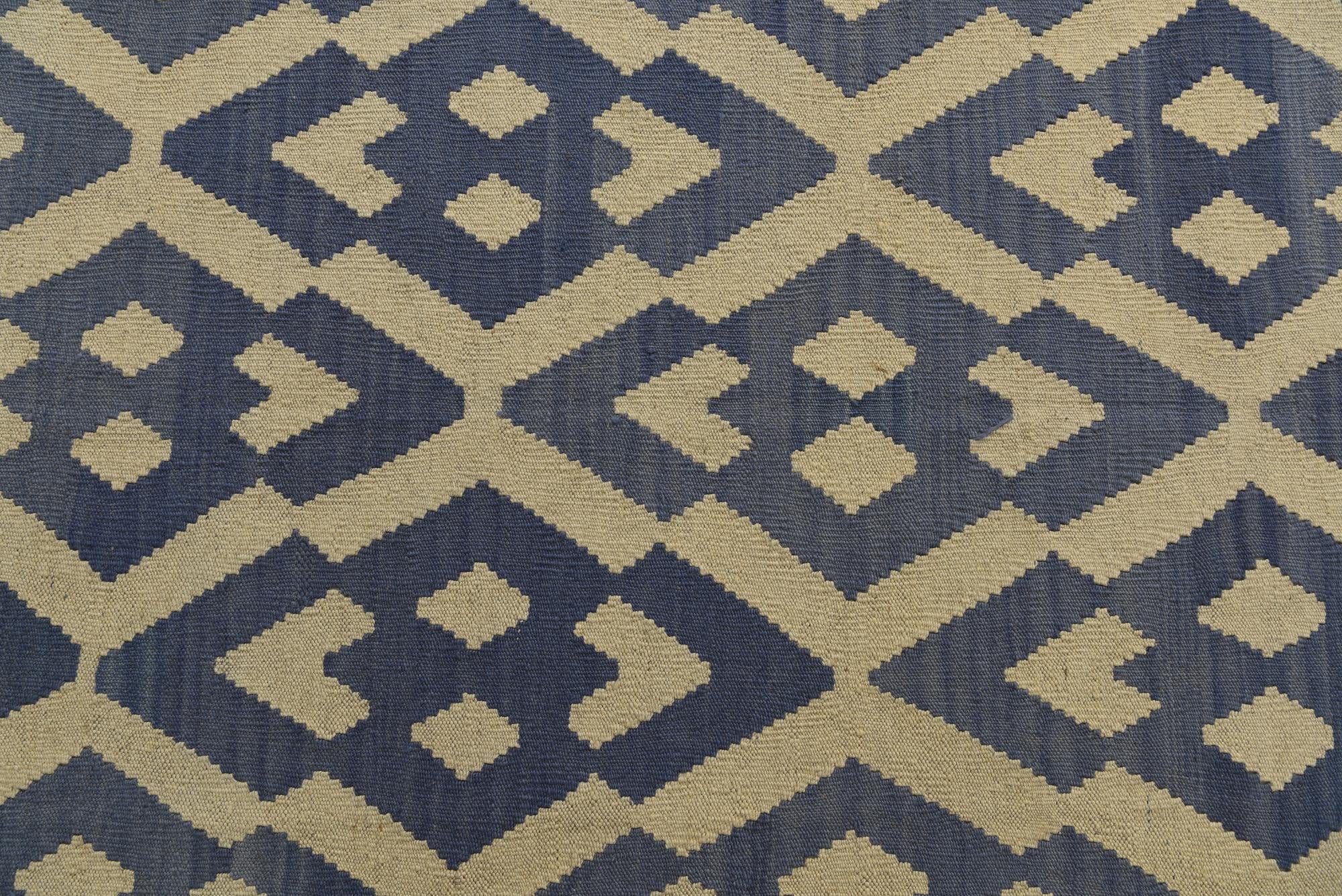 4' 2 x 5' 6 Hand Woven Kilim Modern Wool Rug