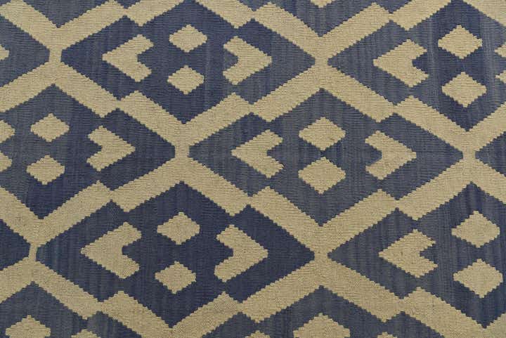 4' 2 x 5' 6 Hand Woven Kilim Modern Wool Rug