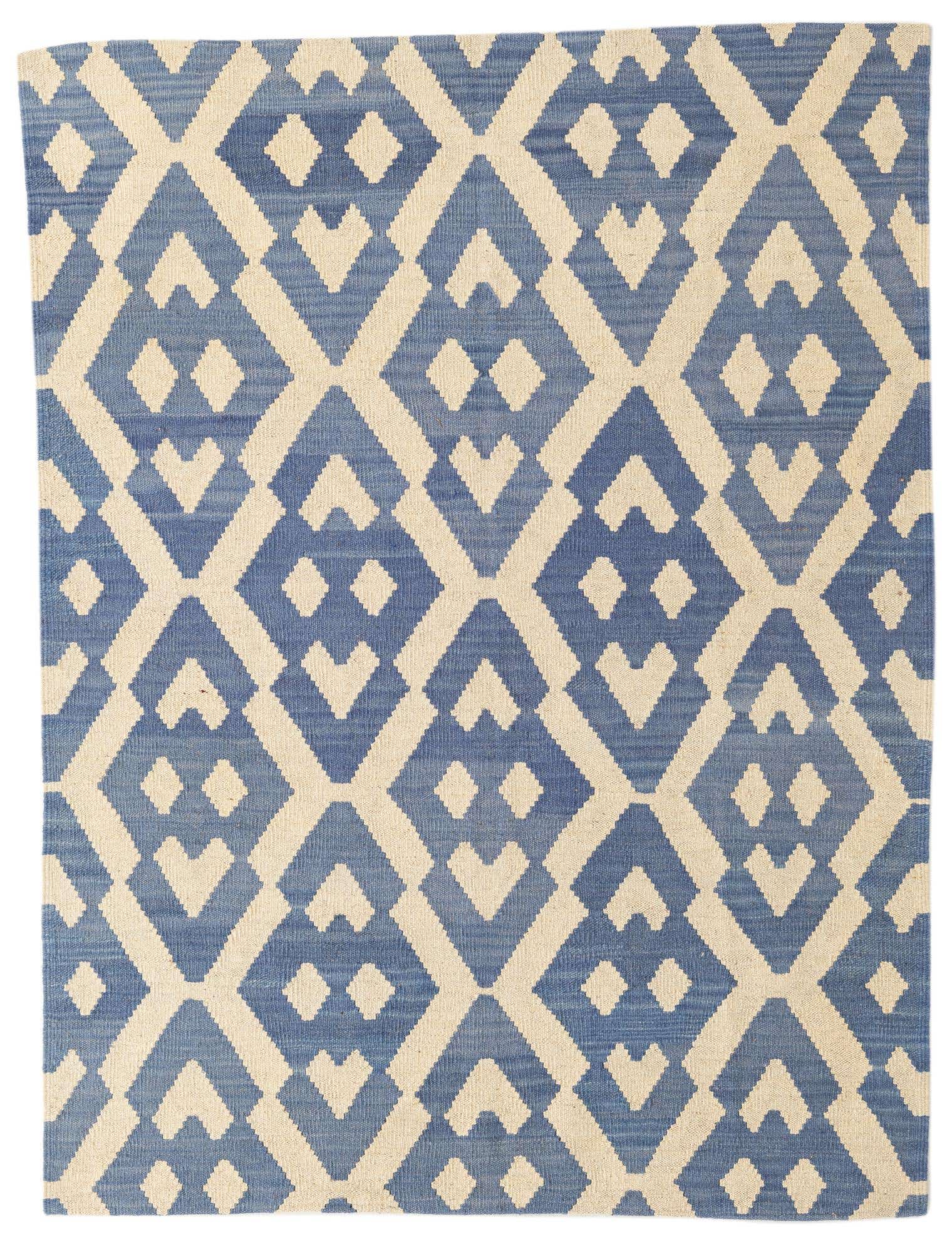 4' 2 x 5' 6 Hand Woven Kilim Modern Wool Rug