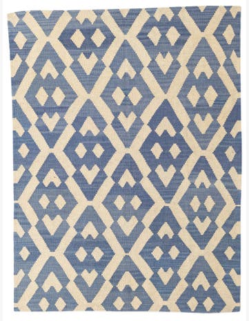 4' 2 x 5' 6 Hand Woven Kilim Modern Wool Rug