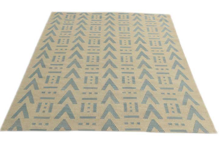5' x 6' 1 Hand Woven Kilim Modern Wool Rug