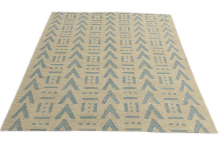 Detail image of 5' x 6' 1 Hand Woven Kilim Modern Wool Rug