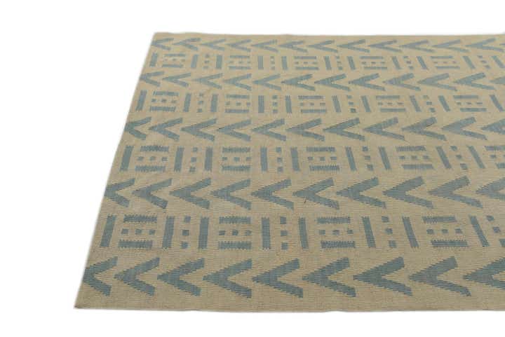 5' x 6' 1 Hand Woven Kilim Modern Wool Rug