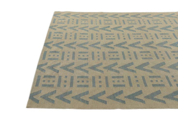 Detail image of 5' x 6' 1 Hand Woven Kilim Modern Wool Rug