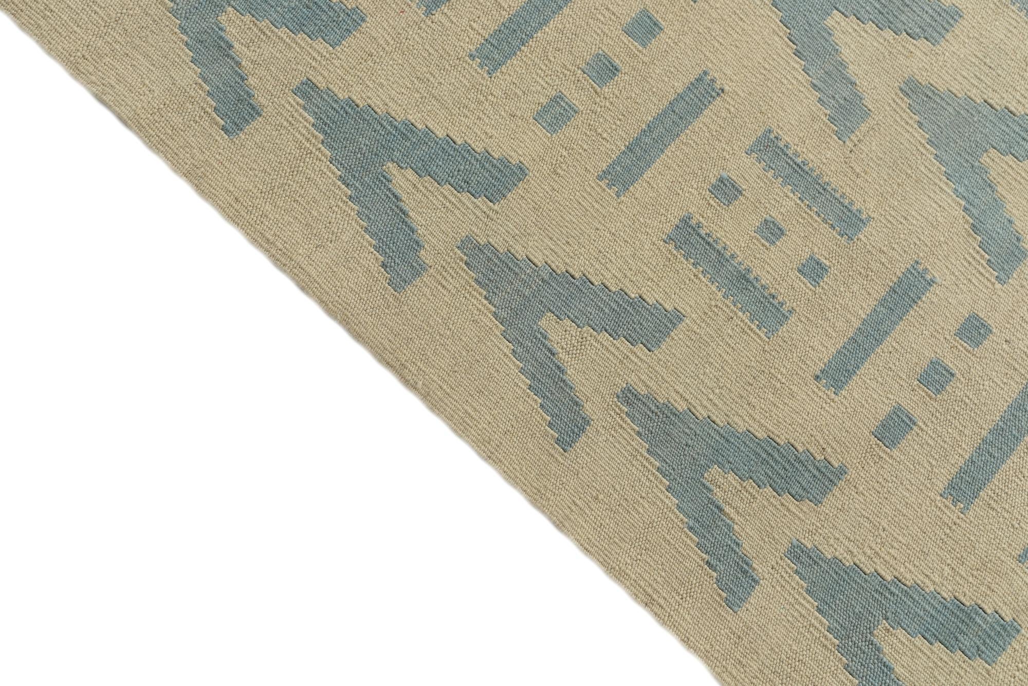 5' x 6' 1 Hand Woven Kilim Modern Wool Rug