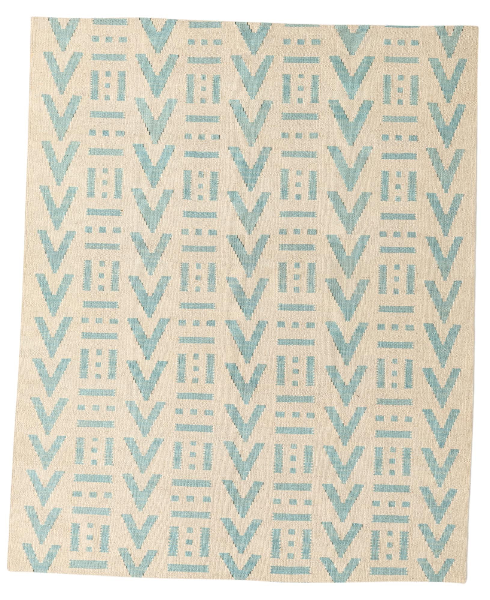 5' x 6' 1 Hand Woven Kilim Modern Wool Rug