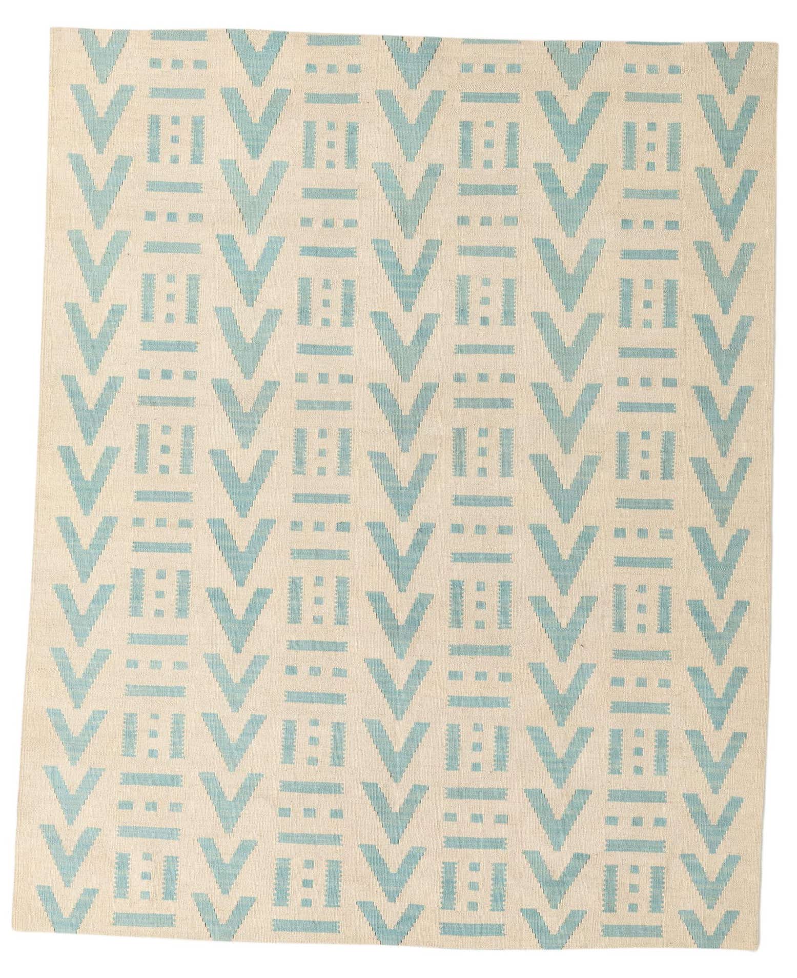 5' x 6' 1 Hand Woven Kilim Modern Wool Rug