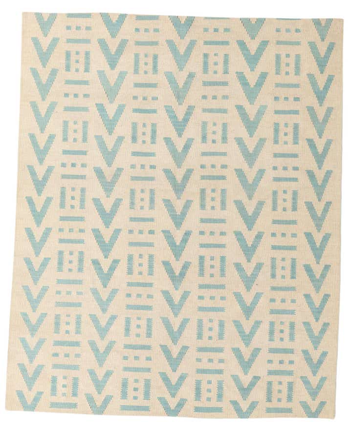 5' x 6' 1 Hand Woven Kilim Modern Wool Rug