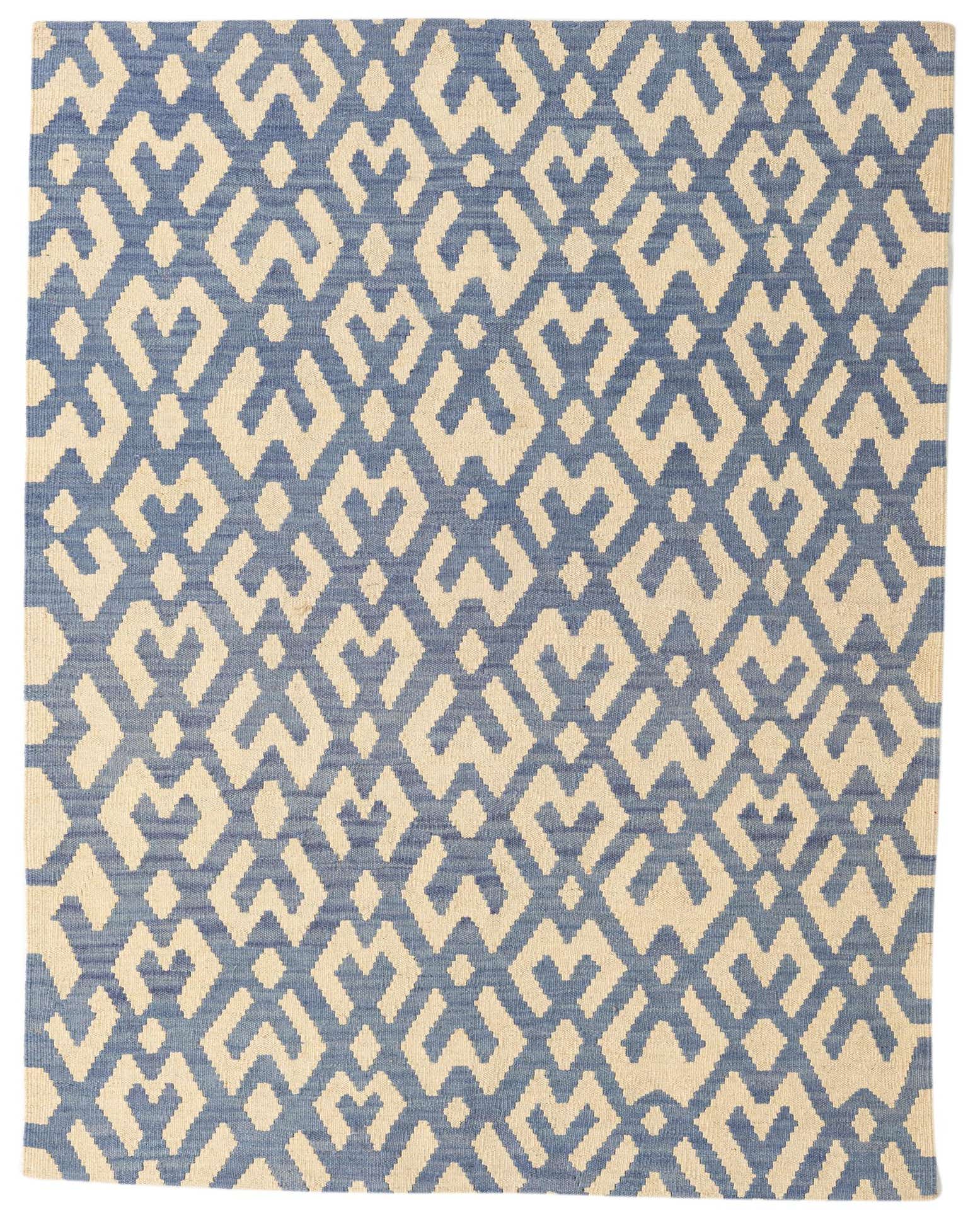 4' 6 x 5' 9 Hand Woven Kilim Modern Wool Rug