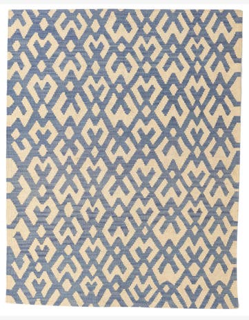 4' 6 x 5' 9 Hand Woven Kilim Modern Wool Rug