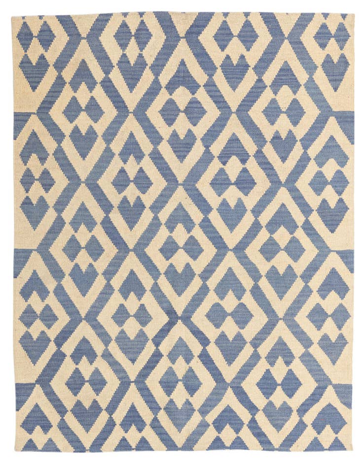 Detail image of 4' 6 x 5' 8 Hand Woven Kilim Modern Wool Rug
