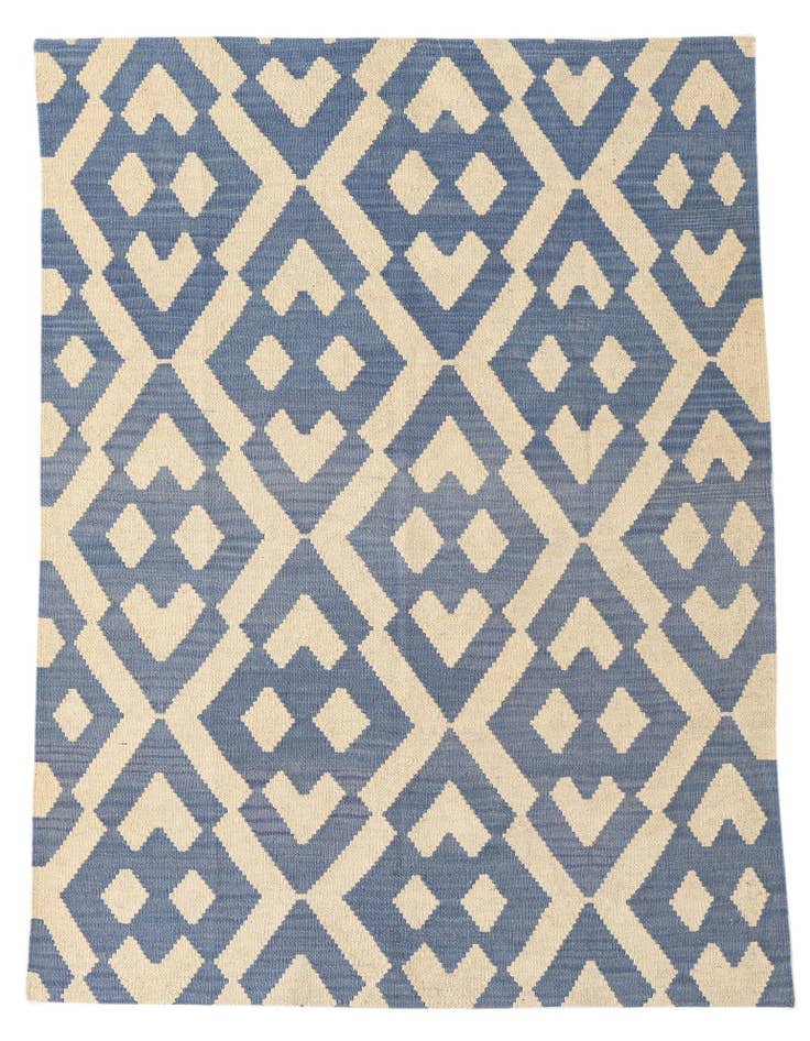 Detail image of 4' 1 x 5' 6 Hand Woven Kilim Modern Wool Rug