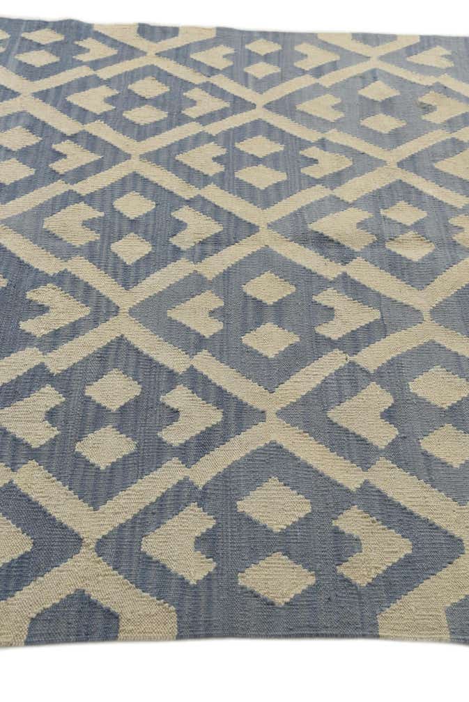 4' 6 x 5' 6 Hand Woven Kilim Modern Wool Rug