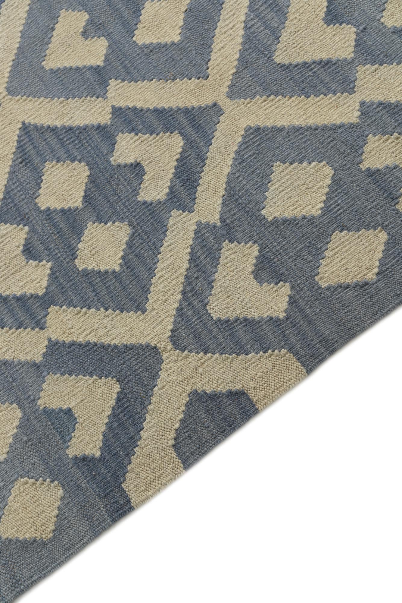 4' 6 x 5' 6 Hand Woven Kilim Modern Wool Rug