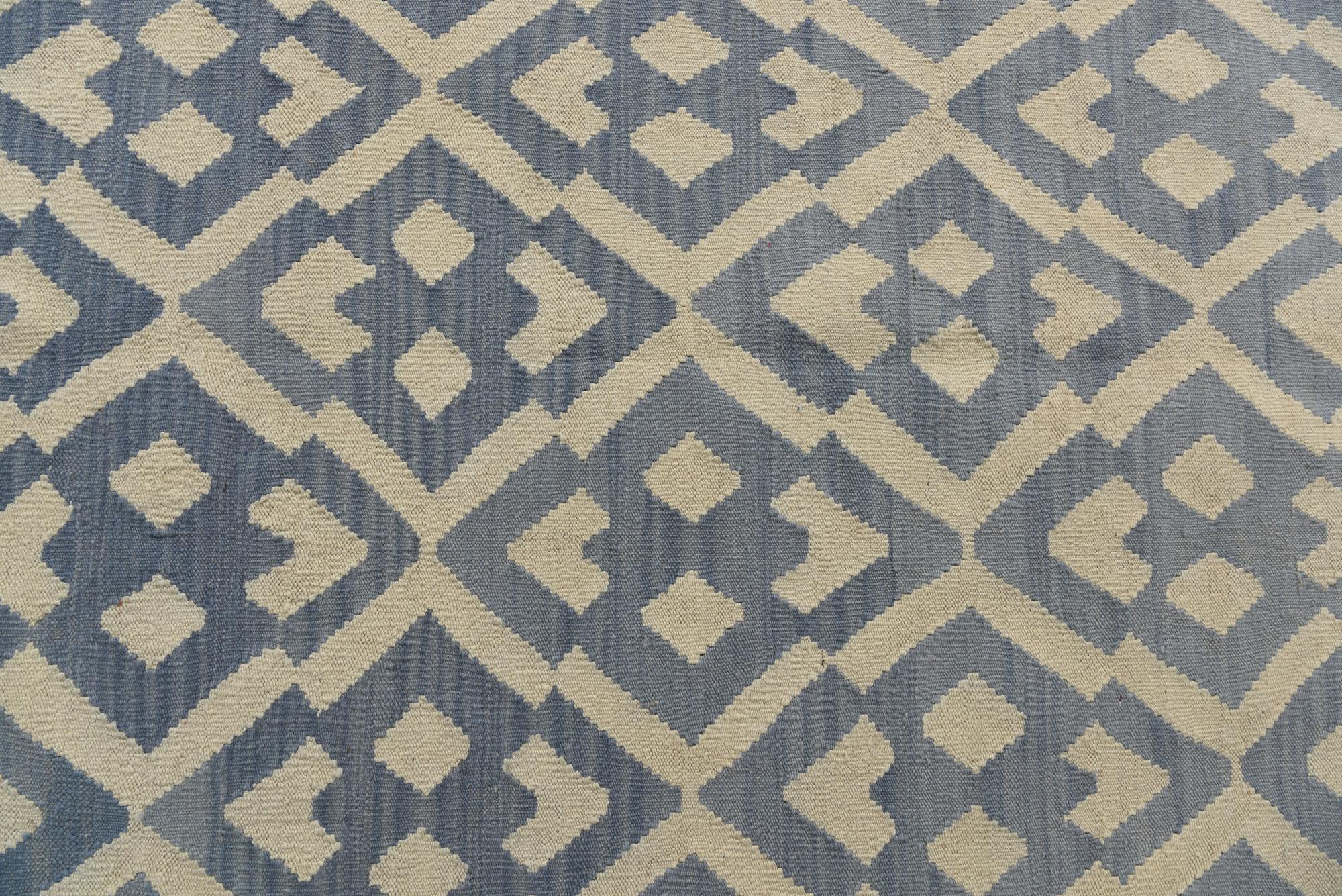4' 6 x 5' 6 Hand Woven Kilim Modern Wool Rug