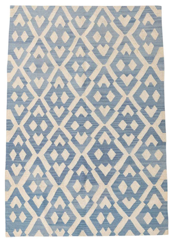 4' 6 x 5' 6 Hand Woven Kilim Modern Wool Rug