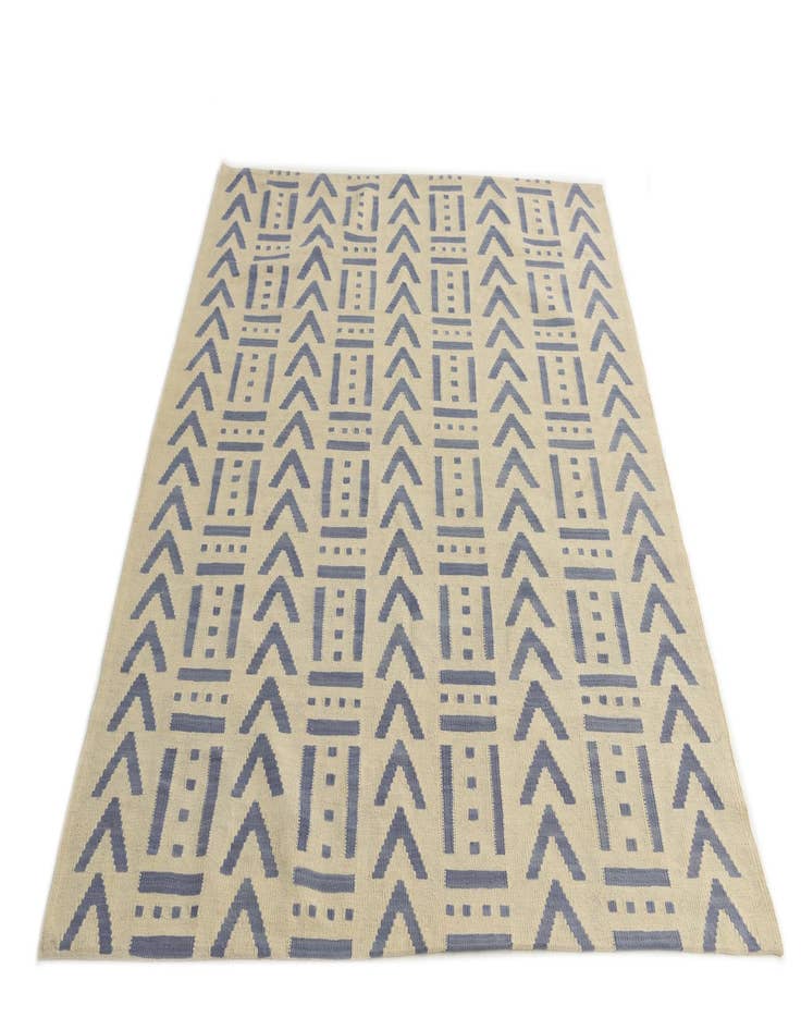 Detail image of 5' 1 x 6' 8  Hand Woven Kilim Modern Wool Rug