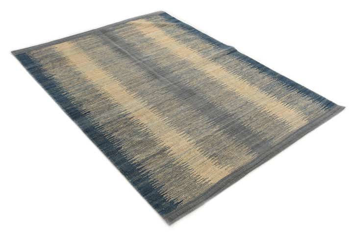 4' 5 x 5' 10 Hand Woven Kilim Modern Wool Rug