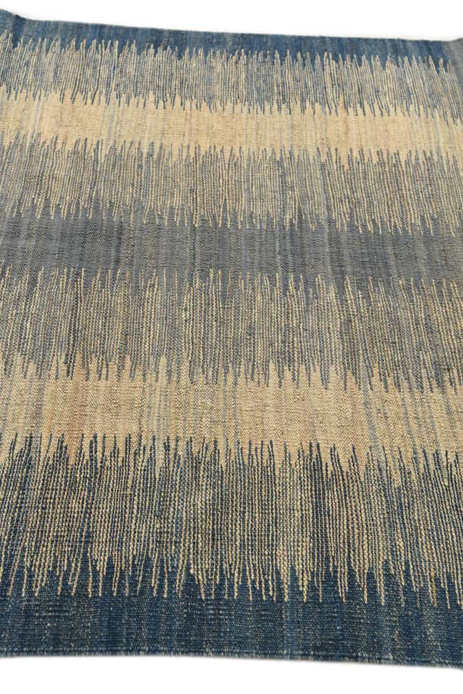 4' 5 x 5' 10 Hand Woven Kilim Modern Wool Rug