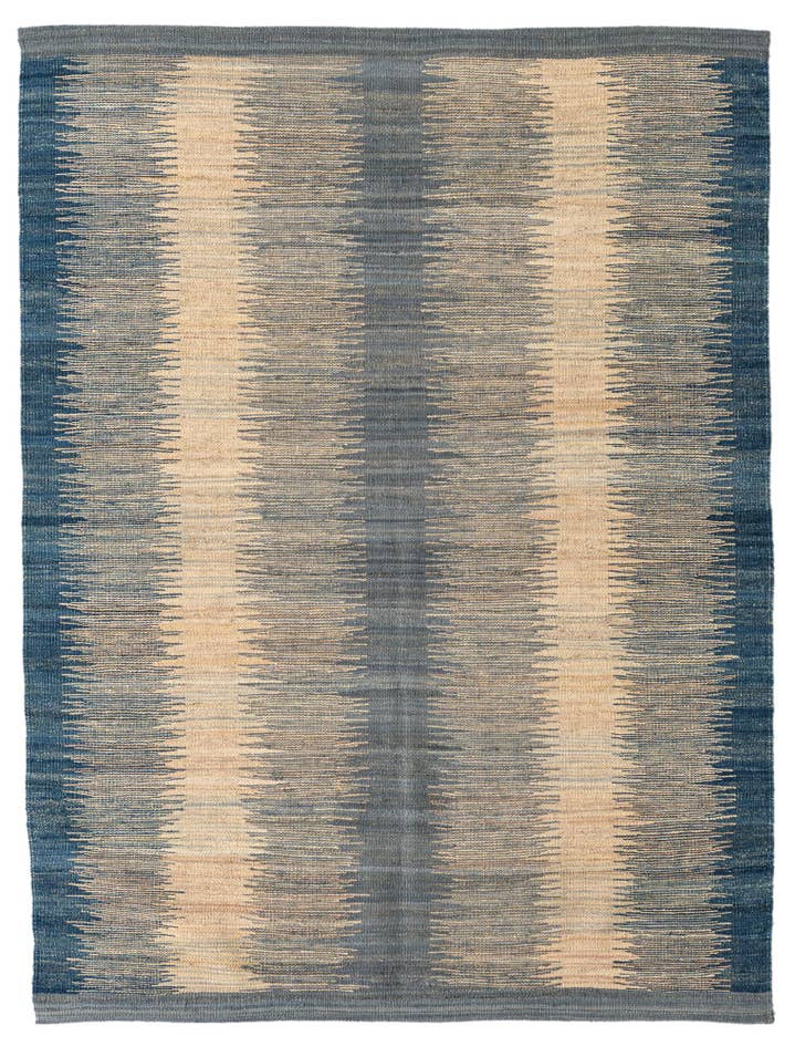 Detail image of 4' 5 x 5' 10 Hand Woven Kilim Modern Wool Rug