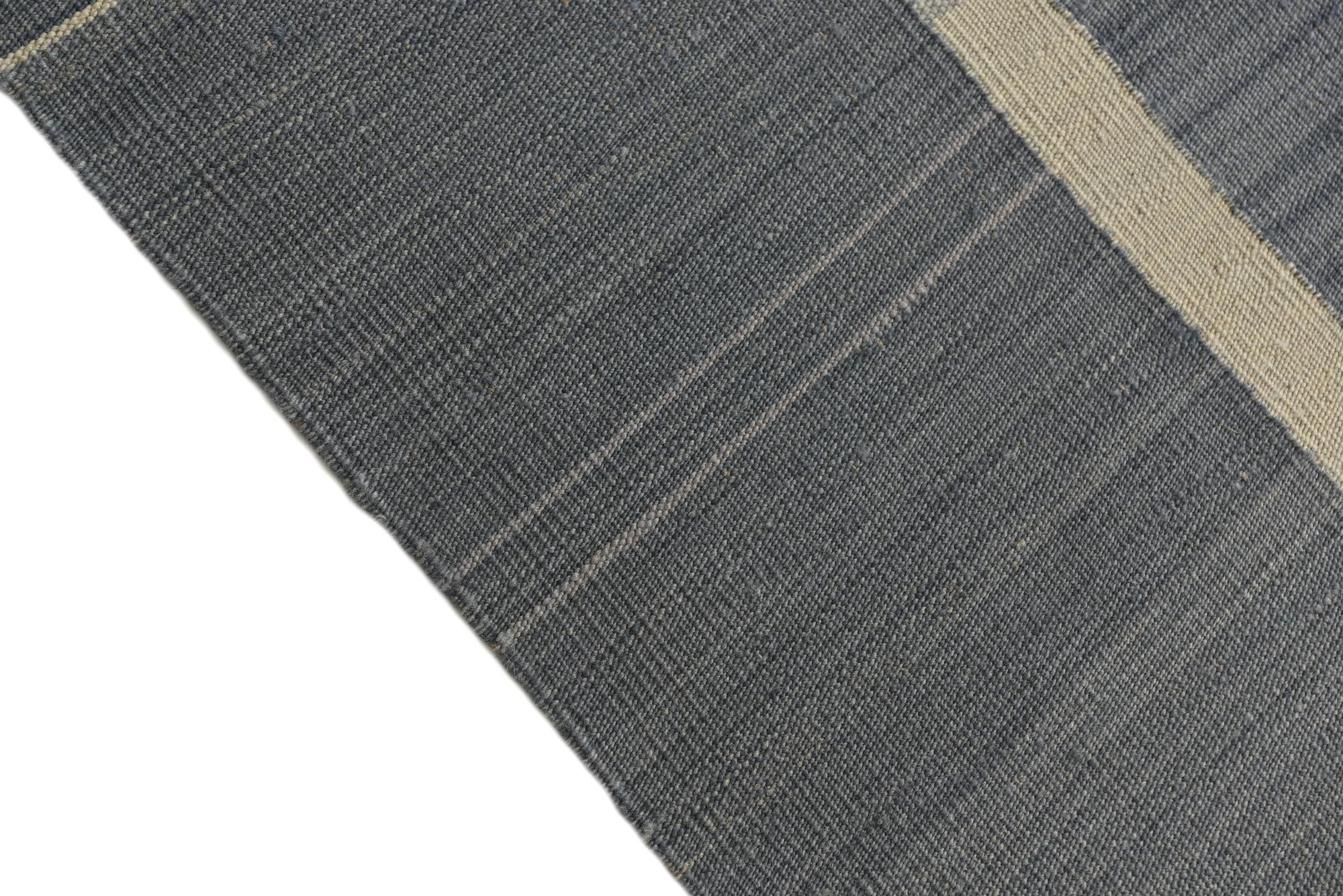 4' 1 x 5' 10 Hand Woven Kilim Modern Wool Rug