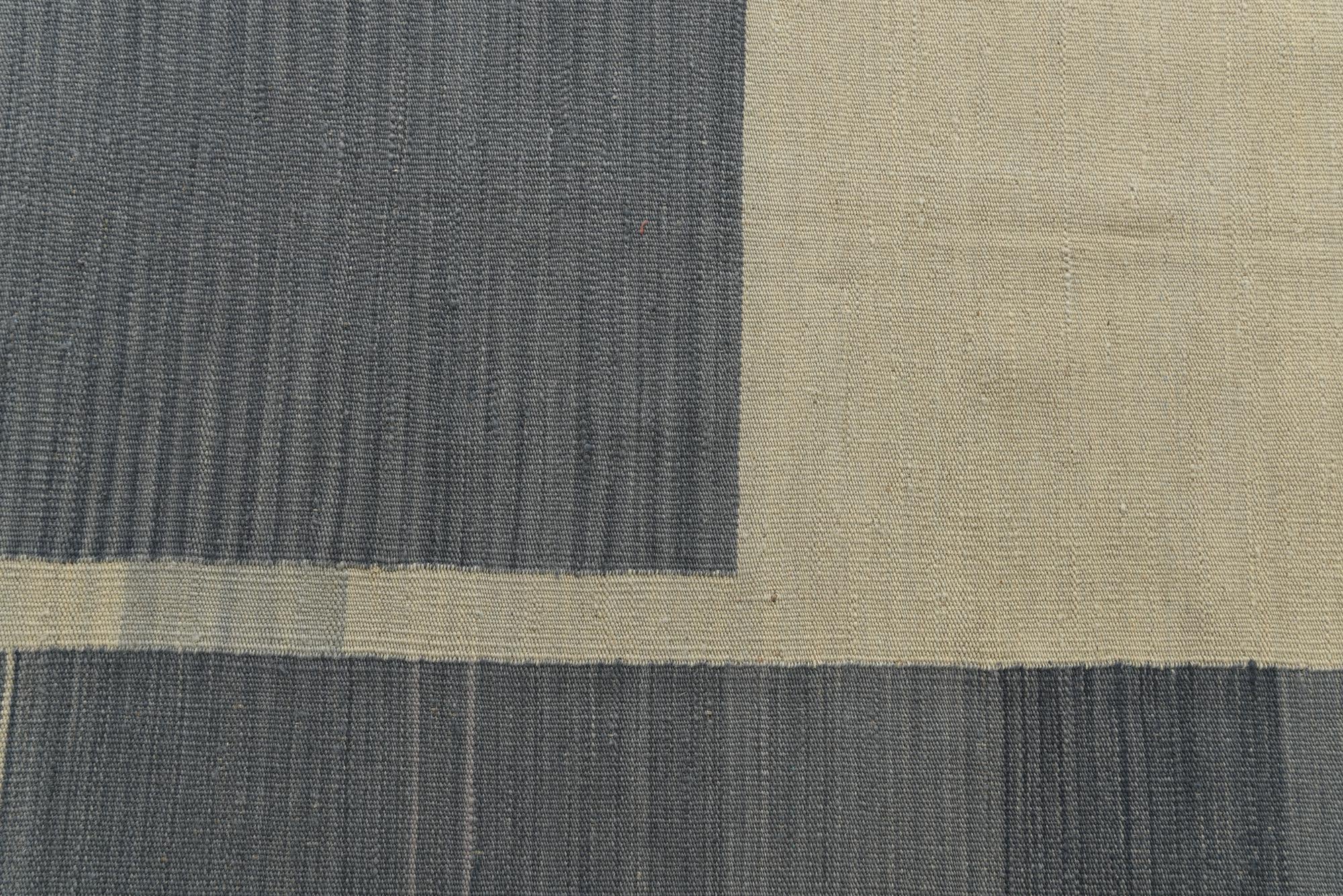 4' 1 x 5' 10 Hand Woven Kilim Modern Wool Rug