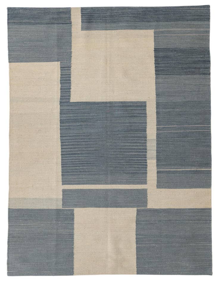 Detail image of 4' 1 x 5' 10 Hand Woven Kilim Modern Wool Rug