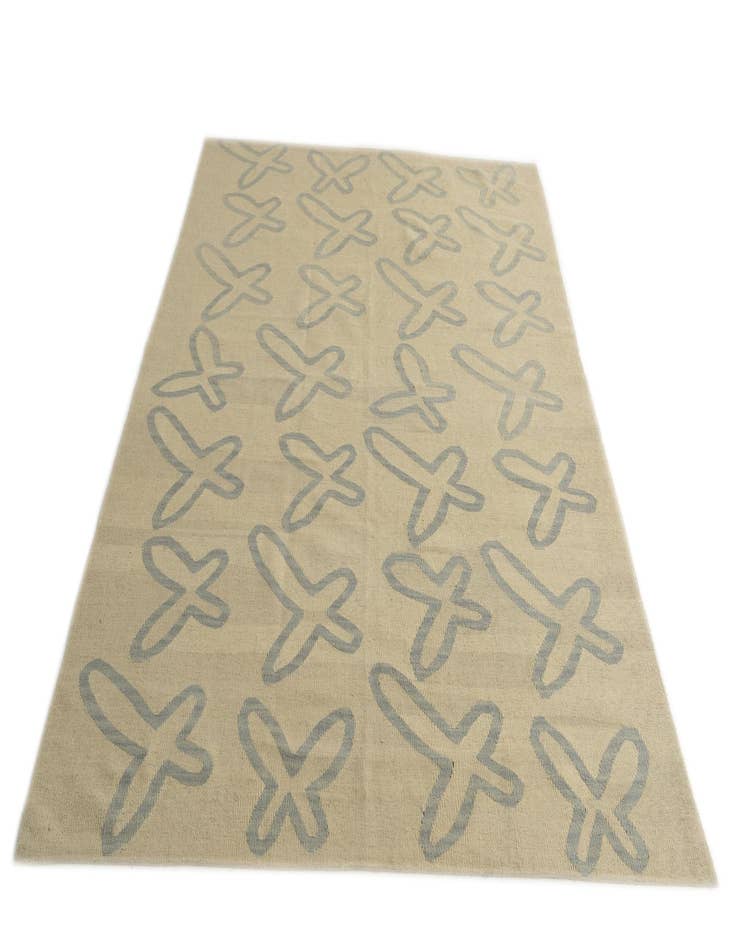 Detail image of 5' 8 x 8'  Hand Woven Kilim Modern Wool Rug