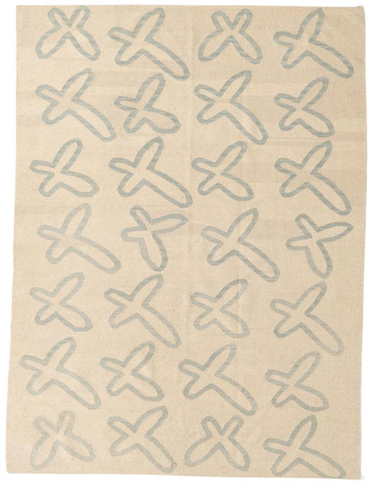 Detail image of 5' 8 x 8' Hand Woven Kilim Modern Wool Rug
